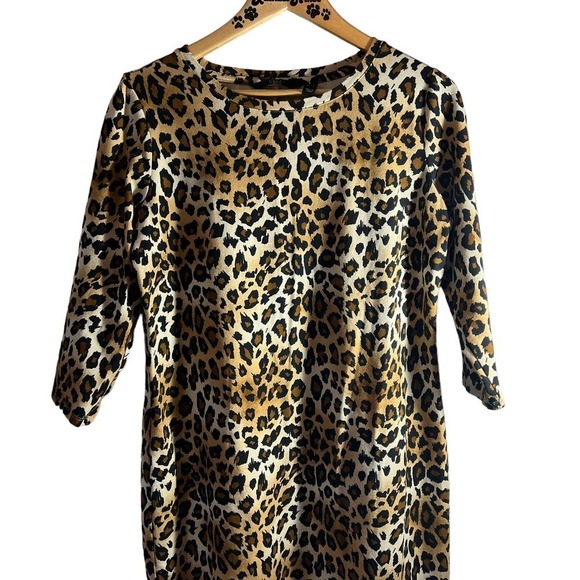 G.I.L.I. Animal Print Midi  Dress M - Picture 2 of 5
